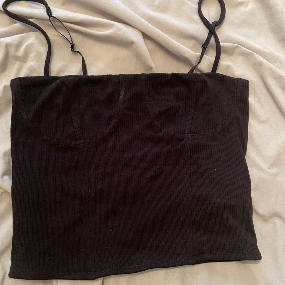 Forever 21 Black Bustier Camisole Top